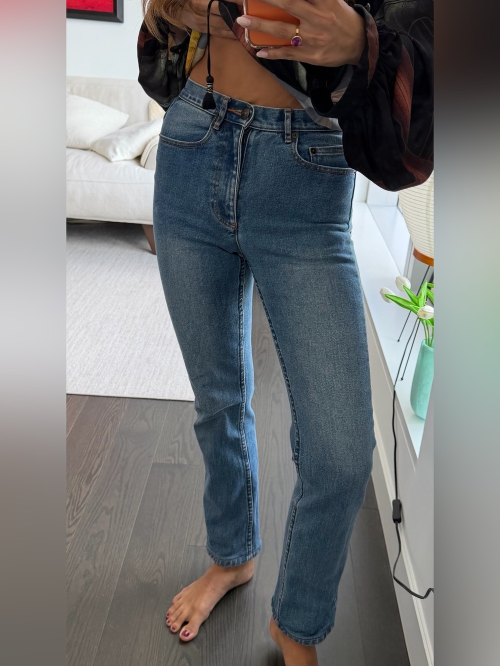 A.P.C. Jean Standard Straight Leg Jeans Light Wash Denim Size 25